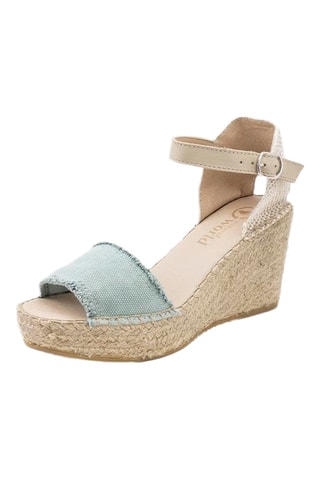 Espadrillas con zeppa - Blu