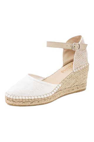 Espadrillas con zeppa - Bianco