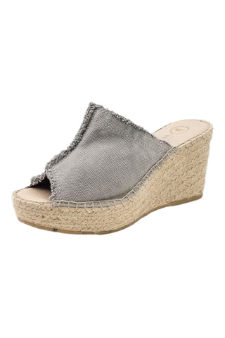 Ciabatte con zeppa - Grigio