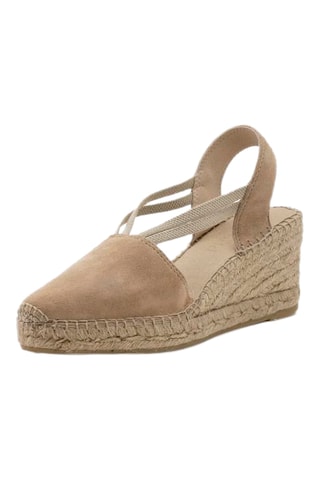 Espadrillas con zeppa - Taupe