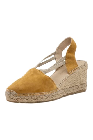 Espadrillas con zeppa - Marrone