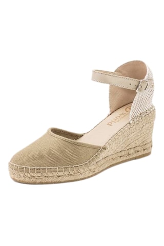 Espadrillas con zeppa - Cammello