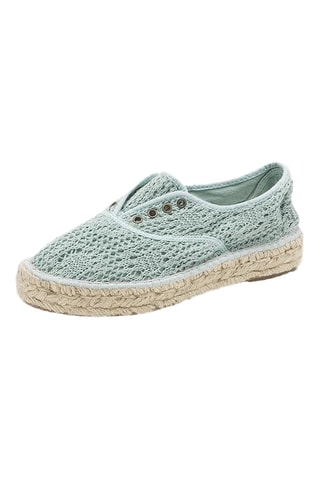 Espadrillas in cotone bio Rosso - Verde chiaro