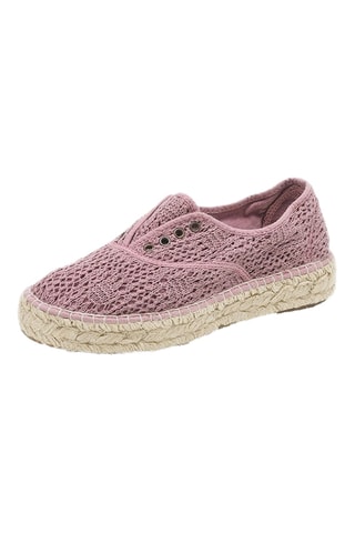 Espadrillas in cotone bio Rosso - Rosa