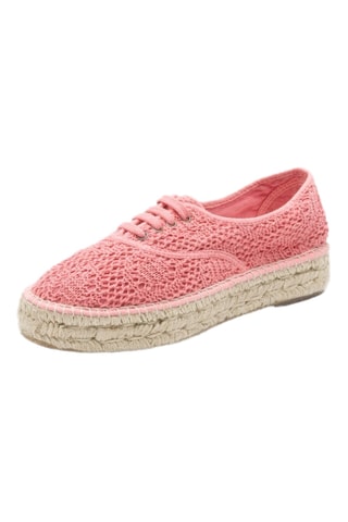 Espadrillas in cotone bio Rosso - Corallo