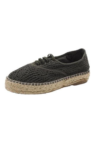 Espadrillas in cotone bio Rosso - Verde scuro