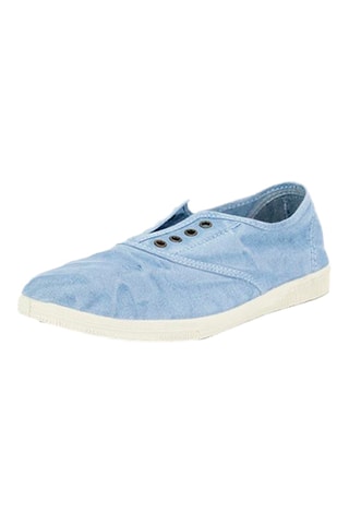 Tennis en coton biologique Fuchsia - Bleu