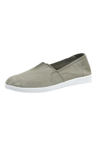 Slip-on in cotone bio Azzurro - Grigio