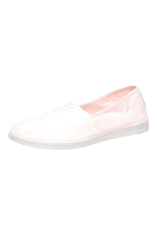 Slip-on en coton biologique Bleu clair - Rose