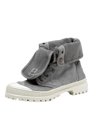 Sneakers alte in cotone bio Celeste - Grigio