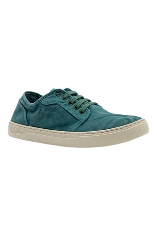 Tennis en coton biologique Rouge brique - Vert foncé