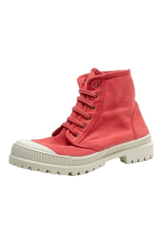 Sneakers alte in cotone bio Blu scuro - Rosso