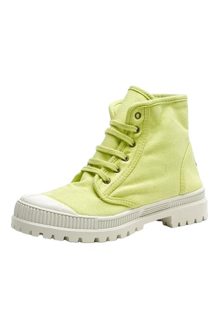 Sneakers alte in cotone bio Blu scuro - Verde chiaro