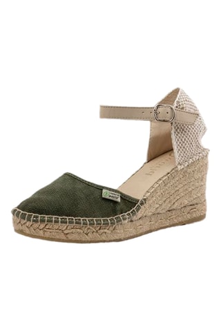 Espadrillas con zeppa - Kaki
