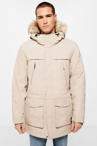 Parka con cappuccio - Beige