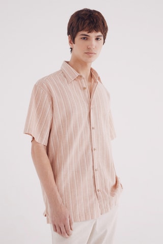 Camicia in lino - Arancione