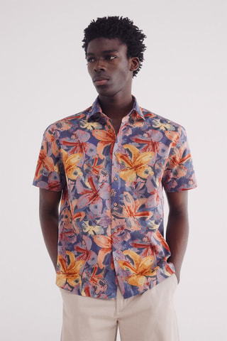 Camicia in lino - Blu