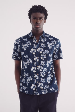 Camicia in lino - Navy