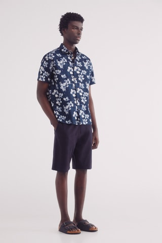 Camicia in lino - Navy