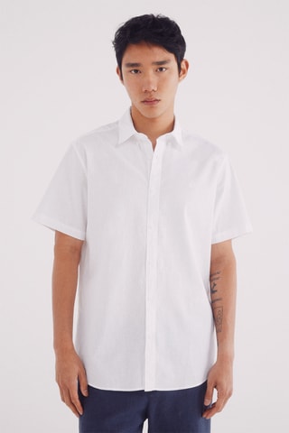 Camicia in lino - Bianco