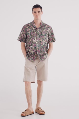 Camicia in lino - Kaki