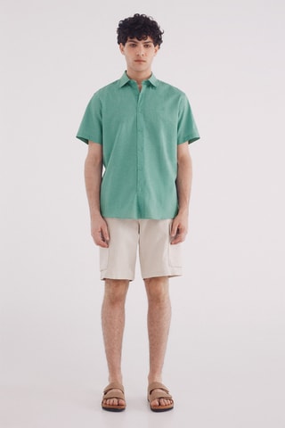 Camicia in lino - Verde chiaro