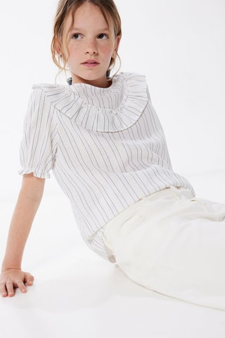 Blusa in lino - Bianco