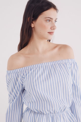 Blusa - Bianco e celeste
