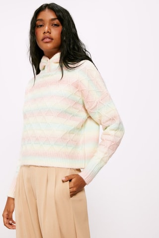 Maglia con cappuccio - Rosa e turchese