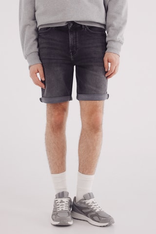 Bermuda in jeans - Grigio scuro