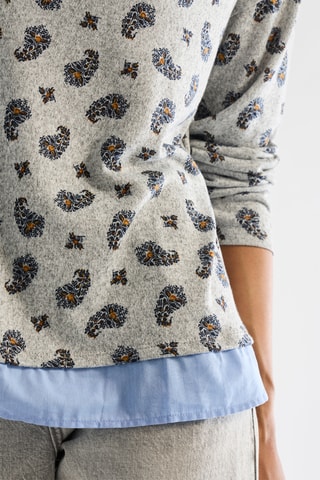 Maglia effetto trompe-l’œil - Grigio