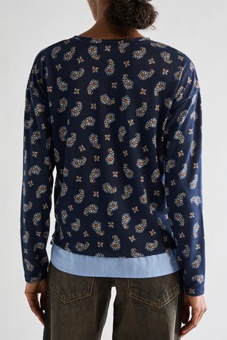 Maglia effetto trompe-l’œil - Blu