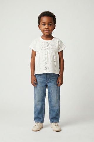 T-shirt in sangallo - Bianco