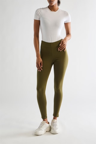 Leggings a vita alta - Kaki