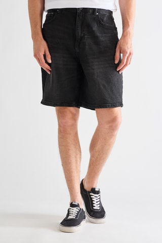 Bermuda in jeans - Nero