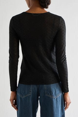 Top in pizzo - Nero
