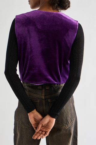 Gilet in velluto - Viola
