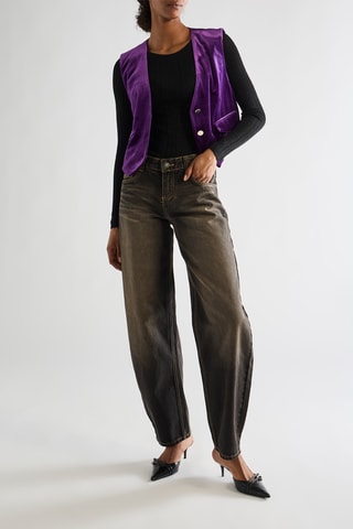 Gilet in velluto - Viola