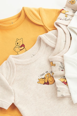 4 bodys Winnie l’Ourson Disney - Jaune et beige
