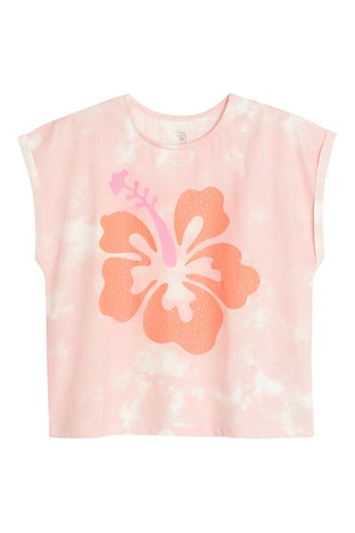 T-shirt tie and dye - Rose et écru