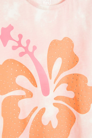 T-shirt tie and dye - Rose et écru