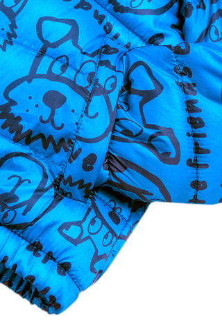 Doudoune à capuche - Bleu cobalt