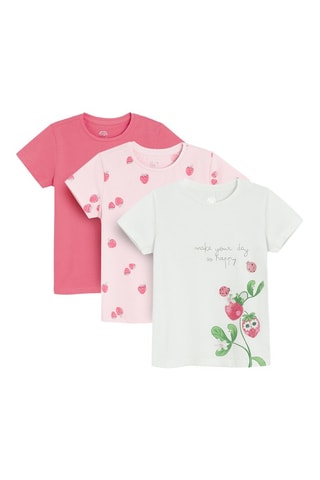 3 t-shirs - Vert d’eau et rose poudré