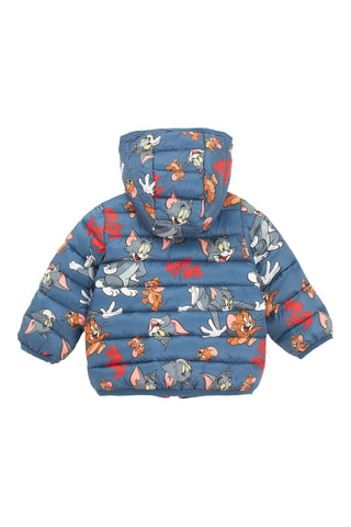 Doudoune à capuche Tom et Jerry - Indigo
