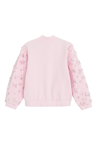 Sweat bi-matière - Rose