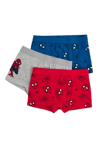3 boxers Spider-Man Avengers Marvel - Rouge et gris clair chiné