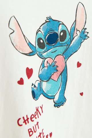 T-shirt Stitch Lilo et Stitch Disney - Blanc