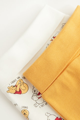 2 pantalons Winnie l’Ourson Disney - Blanc et jaune