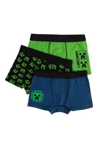 3 boxers Minecraft - Vert et noir