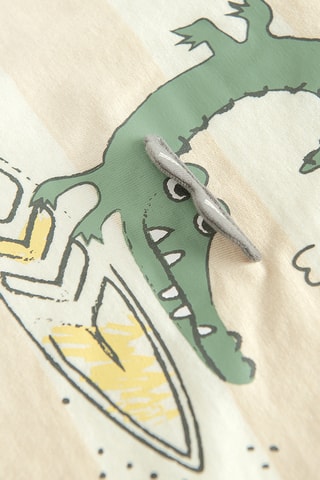 T-shirt - Blanc et beige